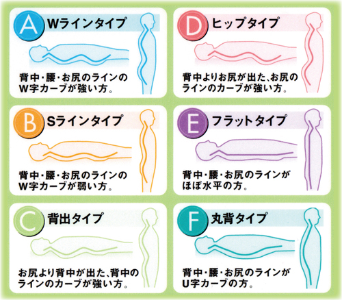 体型は主に6体型あります。