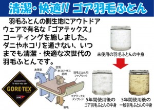 ゴア羽毛ふとん